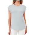 thumbnail image 5 of Uvplove Cap Sleeve Tops for Women Summer Top Basic Tee Shirts Casual Tank Loose Fit 2025 Fashion grey-m, 5 of 7