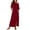 Wine, variant on THDHVS Long Dresses for Women,Solid Color One Shoulder Dress with Cross Waist Elastic Hem Split Hem Pocket Design Casual Beach Summer Outfit,Summer Dress Wine M