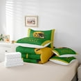 thumbnail image 4 of Erosebridal American Football 7 Piece Bedding Set King Size Rugby Theme Comforter Set with Sheets Teens Yellow Green Stripe Bed in a Bag Sport Helmet Bed Set, 4 of 5