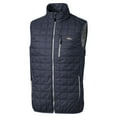 thumbnail image 2 of Men's Cutter & Buck Navy Denver Broncos Rainier PrimaLoft Eco Insulated Full-Zip Puffer Vest, 2 of 3
