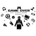 thumbnail image 3 of Adhesivos de pared Game Over Eat Sleep Game Repeat PVC 30 x 90 cm, 3 of 3