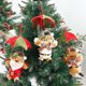 thumbnail image 2 of Precioso Año Nuevo Muñeco de nieve Adorno colgante de Navidad Colgante de paracaídas Decoración navideña Papá Noel Rojo, Marrón 3 piezas, 2 of 5