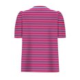 thumbnail image 5 of JTZGDY Womens Summer Tops Casual Puff Short Sleeve Striped/Polka Dot Print Crewneck Tunic Blouse Trendy Oversized Graphic T-Shirts Fashion 2025 Clothes Hot Pink M, 5 of 6