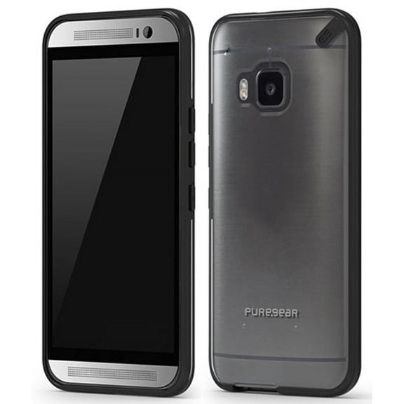 Pure Gear Slim Shell Protecive Cell Phone Case - Black/Clear - HTC One