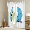 thumbnail image 3 of Manfei Cartoon Blue Billiards Black Out Curtains for Kids, Kawaii Flower Curtains Pack of 2 (42x63 Each), Modern Sports Player Bedroom Curtains, Window Curtains Bedroom Decor, 3 of 6
