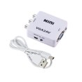 thumbnail image 1 of Methold Convertidor Mini VGA a RCA AV de alta definición 1080P y convertidor de audio VGA2AV / CVBS + Audio a PC HDTV de 3,5 mm Electrónica, 1 of 6