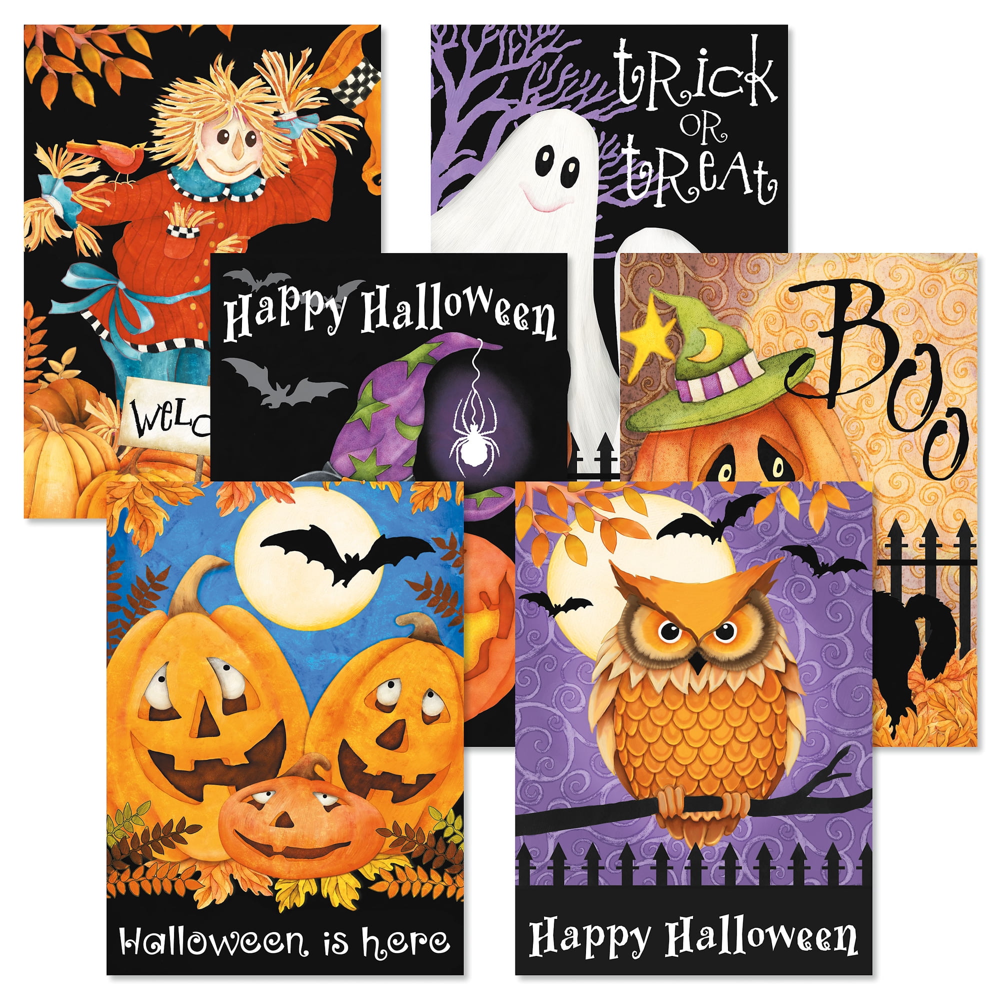 Happy Haunting Halloween Greeting Card Variety Pack - Set of 12, 5 x 7 Inches, by Current