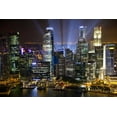 thumbnail image 2 of Zuckerman, Jim 24x17 White Modern Wood Framed Museum Art Print Titled - Singapore Downtown overview at night, 2 of 4