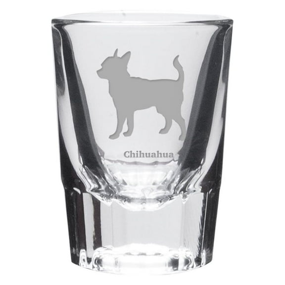 Chihuahua Deep Etched Shot Glass
