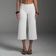 thumbnail image 2 of Babaley Womens Capri Yoga Pants High Waist Flared Lounge Trousers Pull On Stretch Comfy Casual Daily Workout Gym Sports Bottoms, 2 of 7