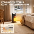 thumbnail image 6 of Space Heaters for Indoor Use, 1500w Portable Electric Heaters for Bedroom, PTC Ceramic Heater with 4 Mode, 12h Timer, 3D Flame Fireplace Heater, Overheat Protection, Safety Heat for Room, Office, 6 of 8