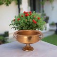 thumbnail image 4 of Eileen Gold Metal Planter Pot, Decorative Indoor Planter, Modern Home Accent, 13.75, 4 of 5