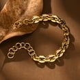 thumbnail image 5 of 18K Gold Plated Chain Bracelet for Women Adjustable Stainless Steel Link Bracelets Trendy Hypoallergenic Womens Bracelets for Her, 5 of 8