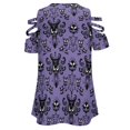 thumbnail image 5 of Haunted Mansion Lotus Leaf Neck T-Shirt Long Sleeve Women'S T Shirt Elegant Fashion Tops & Tees, 5 of 7