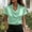 A_ Green, variant on Olyvenn Women's Elegant Cowl Neck Satin Shirts Silk Short Sleeve Lapel Business Blouses Casual Office Work Dressy Tops Outfits Wine L