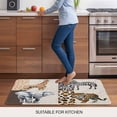 thumbnail image 5 of Modern Animals Doormat Outdoor Entrance 18"x30", Vintage Giraffe Zebra Elephant Leopard Absorb Moisture Dirt Door Mats, Non-Slip Rubber Backing Floor Mats Indoor, Low-Profile Front Door Rugs, 5 of 9