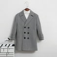 thumbnail image 6 of BFHHYA Boys' Quilted Wool-Blend Peacoat Notched Collar Double Breasted Thick Trench Coat Casual Outerwear for Family Gatherings (1-15Y), 6 of 9