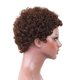 thumbnail image 2 of Peluca afro , 8 pulgadas, peluca corta rizada cabello , peluca afroamericana rizada suave y apretada con peluca , Macarena Pelucas de cabello humano para mujeres, 2 of 8