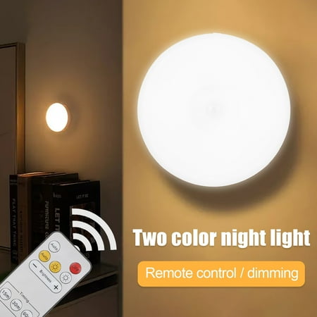 

Vikudaty Human USB 2 Color Night Light Control Remote Rechargeable Body Induction LED Smart home