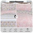 thumbnail image 4 of EnvioHome Queen Size 3 Piece Microfiber Comforter Set for All-Season Comfort | Down Alternative Hotel Bedding Sets, Ultra-Soft Full/Queen Comforter Set with Matching Pillow Shams - Pink Floral, 4 of 6