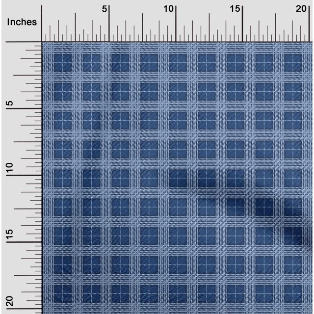 oneOone Viscose Chiffon Fabric Tartan Check Print Sewing Fabric BTY 42 Inch Wide