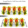 thumbnail image 3 of Fyearfly Taco Holders set of 4,Stainless Steel Taco Shell Holder Stand,Taco Tray Plates for Taco Bar Gifts Accessories,Holds 5 Tacos Each,Oven Safe for Baking, Dishwa sher and Grill Safe, 3 of 8