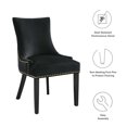 thumbnail image 3 of Side Dining Chair, Nailhead, Set of 2, Black, Velvet, Modern Contemporary, Kitchen Room Cafe Bistro Restaurant Hospitality, 3 of 9