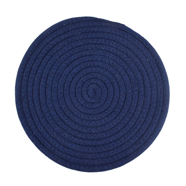 Mantel individual genérico de 18 cm para ollas calientes de cocina, decoración de mesa, color azul marino