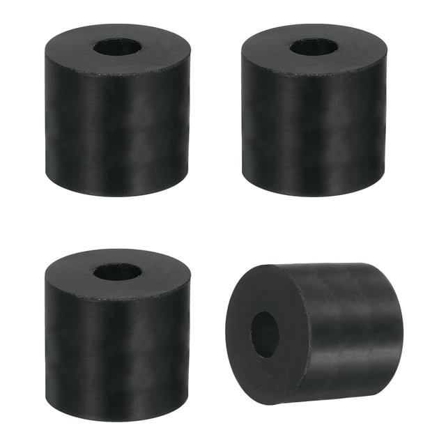 4Pack Thick Rubber Spacer, 1-3/16 Inch OD x 3/8 Inch ID x 1-3/16 Inch Thickness