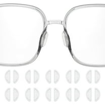 Uxcell 10 Pairs Eyeglass Nose Pads 3.2mm Glass Nose Grips Air Bag D-shaped Clear