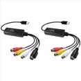 thumbnail image 1 of 2X Convertidor AV A USB C Adaptador de Tarjeta de Captura de Vídeo 1 Canal AV NTSC PAL Video S Video/Convertidor Compuesto A USB, 1 of 5