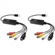 thumbnail image 1 of 2X Convertidor AV A USB C Adaptador de Tarjeta de Captura de Vídeo 1 Canal AV NTSC PAL Video S Video/Convertidor Compuesto A USB, 1 of 5