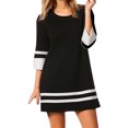 thumbnail image 1 of asddcavvf Robes pour Femmes Mode Femmes Imprimé Col Rond Manches Courtes Robe Décontractée Ample, 1 of 8