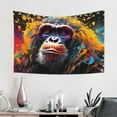 thumbnail image 2 of LNWH Dark Ink Painting Monkey Animals Tapestry, Wall Tapestry Decor Home Decor Bedroom Living Room Dorm Tapestries Room Wall Hanging, 60"x40", 2 of 8