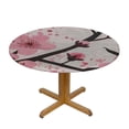 thumbnail image 3 of PIKWEEK Tablecloth Round Table Cover Spring Pink Chinese Cherry Blossom Flower Japan Plum White, 3 of 8