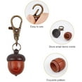 thumbnail image 5 of 4Pcs Wooden Acorn Box Pendants with Zinc Alloy Swivel Lobster Clasps Charm for DIY Keychain Necklace Crafting, 5 of 7