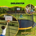 thumbnail image 6 of JumpKing 15'  Trampoline - Outdoor/Indoor Recreational Trampoline w/ Basketball Hoop, Enclosure Net - Perfect Gift Large Trampoline for Kids, Adults, & Family Fun, 6 of 17