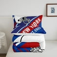 thumbnail image 5 of Erosebridal Rugby Comforter Sets Queen Size,Stripes Sport Bedding Queen Comforter Set,Football Gaming Decor (New York),Reversible,Super Cozy,3-Piece, 5 of 7