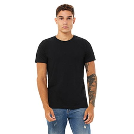 Bella Canvas Mens CVC Jersey Tee, XL, Solid Black Blend