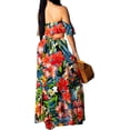 thumbnail image 2 of EASYBRA Womens Sexy Two Piece Vacation Set Sleeveless Top Long Split Maxi Skirt Beach Cover Up Outfit, 2 of 5