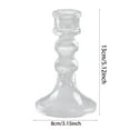 thumbnail image 3 of 2pcs Taper Candle Holders Bulk, Clear Glass Candlestick Holders for Centerpieces, Modern Wedding Decor,Elegant Table Decorations for Dining, Anniversary,Party&Home Centerpiece Decor, 3 of 7