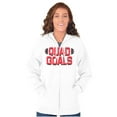 thumbnail image 4 of Quad Goals Weightlifting Barbell Unisex Fleece Graphic Zip Up Hoodie Brisco Brands 5X, 4 of 5
