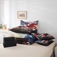 thumbnail image 6 of Feelyou Kawaii Eagle Child Bedding Comforter Set 7 Pieces, Independence Day Full Bedding Set, Retro American Flag Reversible Fitted Sheet Flat Sheet, Breathable Home Decor, 6 of 8