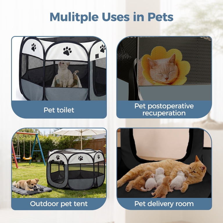 DOMIPET XLarge Pop Up Cat Playpen With Removable Top photo 8