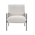 thumbnail image 2 of Dining Chairs Set,Modern Accents Chair Comfy Chair With Removable Cushion Vanity Chair With Wood Armrests For Living Room Bedroom White, 2 of 9