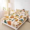 thumbnail image 4 of Feelyou Groovy Flower Floral Full Size Sheets, Cartoon Mushroom Bed Sheets, 4 Pieces, 4 of 7