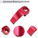 thumbnail image 5 of Gancho colgante para motocicleta Rectángulo Soporte para casco de motocicleta Equipaje Bolsa para scooters bicicletas Aleación de aluminio Rojo 1 juego llave hexagonal tornillo tuerca, 5 of 7