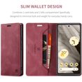 thumbnail image 3 of Wallet Case for Google Pixel 7A 2023,Magnetic Protect PU Leather Flip Case with Card Holders RFID Blocking Kickstand Shockproof Protection Case for Google Pixel 7A 2023 (Red), 3 of 18