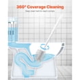 thumbnail image 3 of Toilet Brush and Holder Set, Toilet Bowl Brush and Holder with Comfortable PP Handle, Compact Bathroom Scrubber Cleaner, Deep Cleaning and Drip-Proof, for Bathroom, RV & Toilets (White & Grey), 3 of 10
