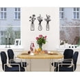 thumbnail image 6 of LSTECICE Set of 3 Assorted Black Metal Flower Wall Decor for Home, 6 of 6